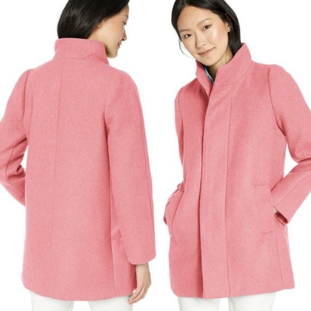 J.Crew Factory Wool Blend City Coat In Rose size 00